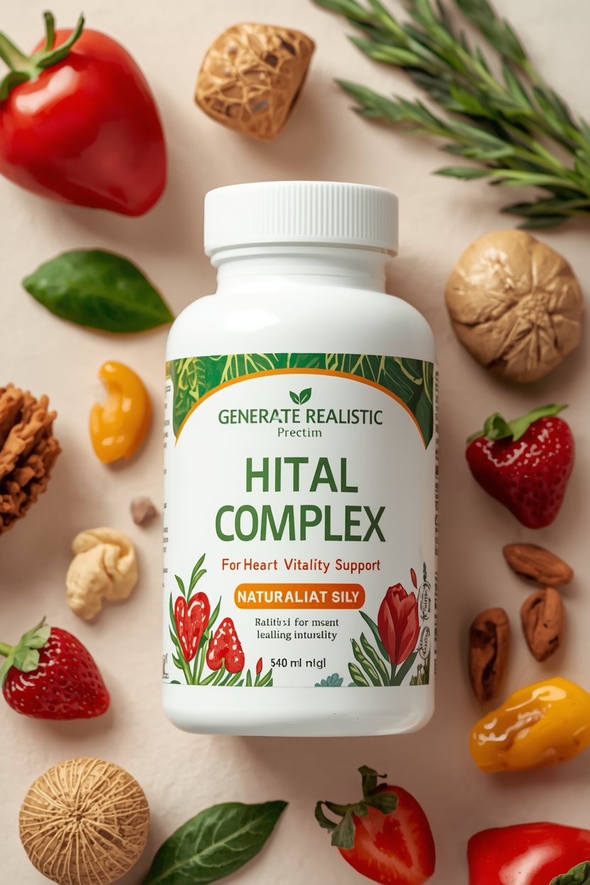 HerbaCor Vital herbal complex bottle with natural ingredients for heart and vitality support